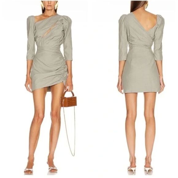 NWOT Revolve Atoir Perfect Places Asymmetrical Mini Dress Green Size 6 - Picture 1 of 12